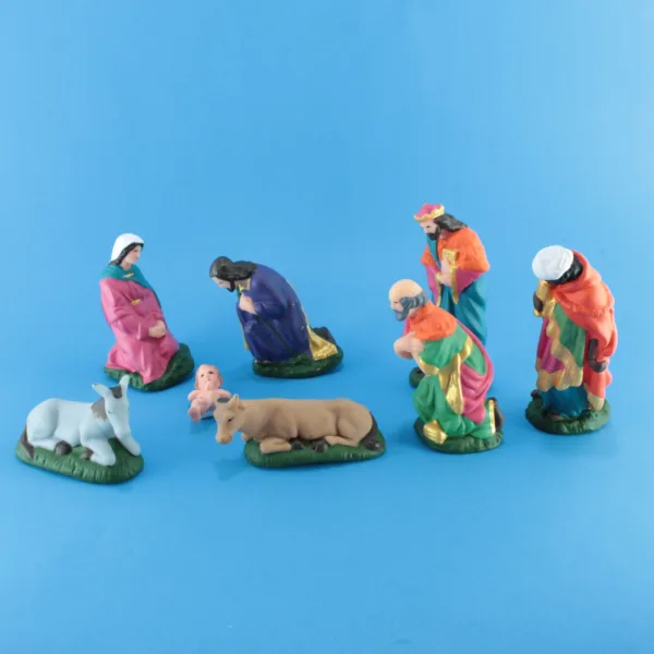 Pesebre de plástico de 12 cm x 8 piezas