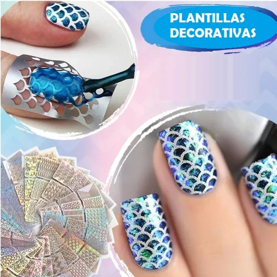 Plantillas adhesivas para decorar uñas x144
