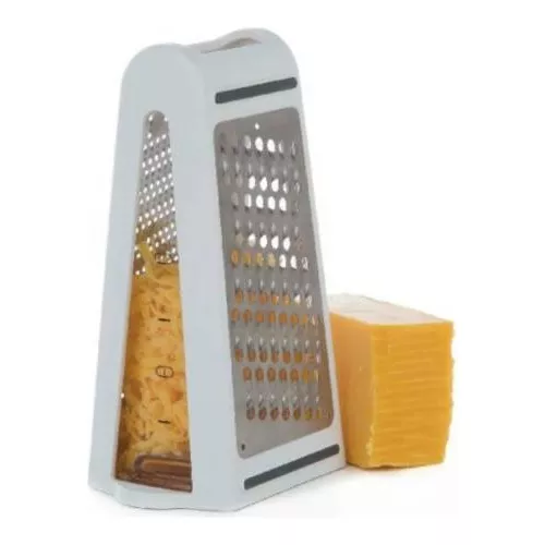 Rallador de queso con recipiente transparente