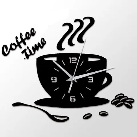 Reloj de pared 3D taza de café