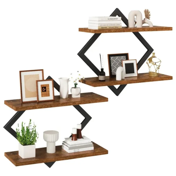 Set de 2 repisas flotantes geométricas