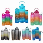 Set de 3 botellas de agua con marcador de horario