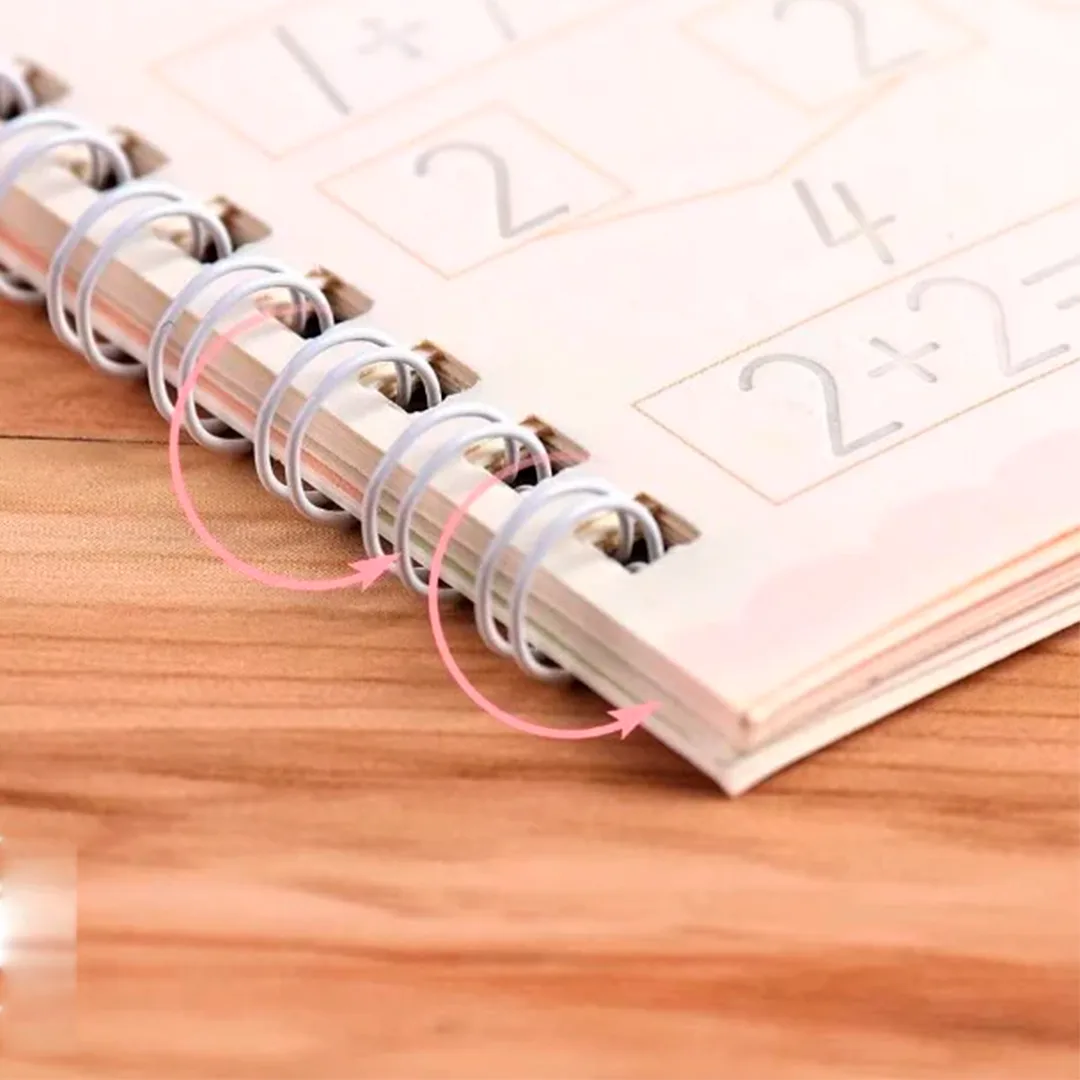 Cuadernos mágicos de caligrafía x4 con lapicero