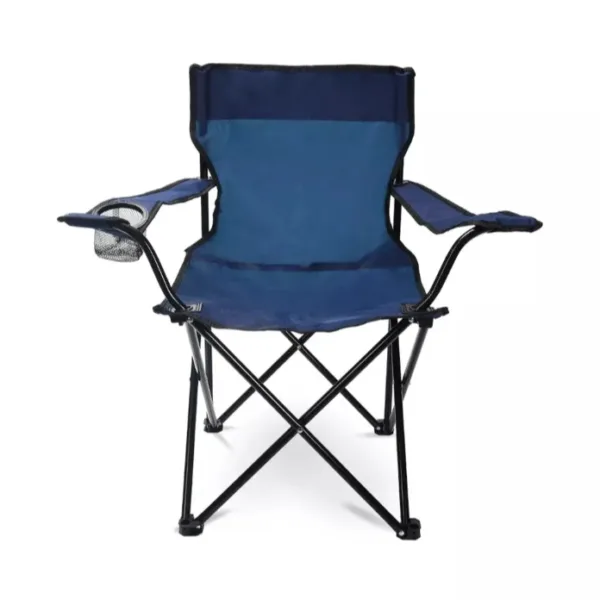 Silla plegable de camping con portavasos