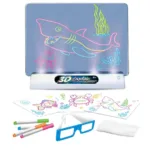 Tablero de dibujo 3D con luz LED y gafas