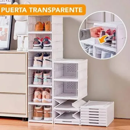 Zapatero de 6 cajas apilables con puerta
